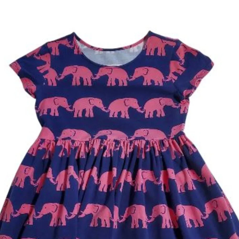 Kelly's Kids Elephant Print Dress Size 7-8